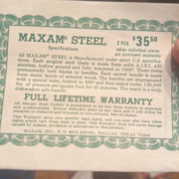 Maxam Steel vintage Japanese knife set - Picture 8 of 8